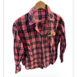 Plaid Women’s Shirt in Pink and Black